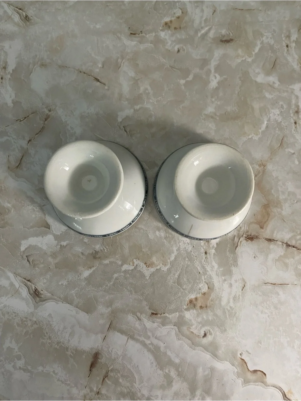 Set of Two Simple White Ceramic Bowls